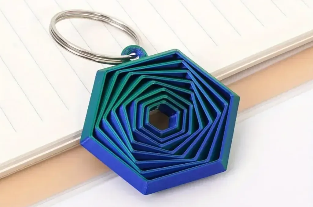 Multi-layer 3D keychain